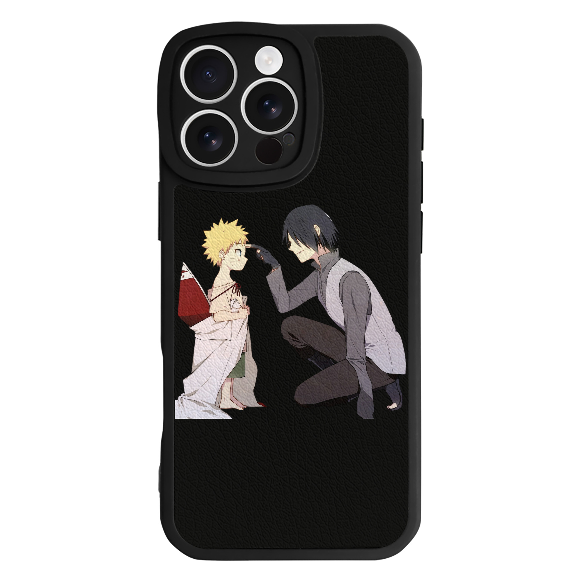 （画像用） NARUTO -ナルト- うちは サスケ Uchiha Sasuke 【iPhone 16シリーズ対応】シリコンスマホケース（レザー調） 材質：シリコン